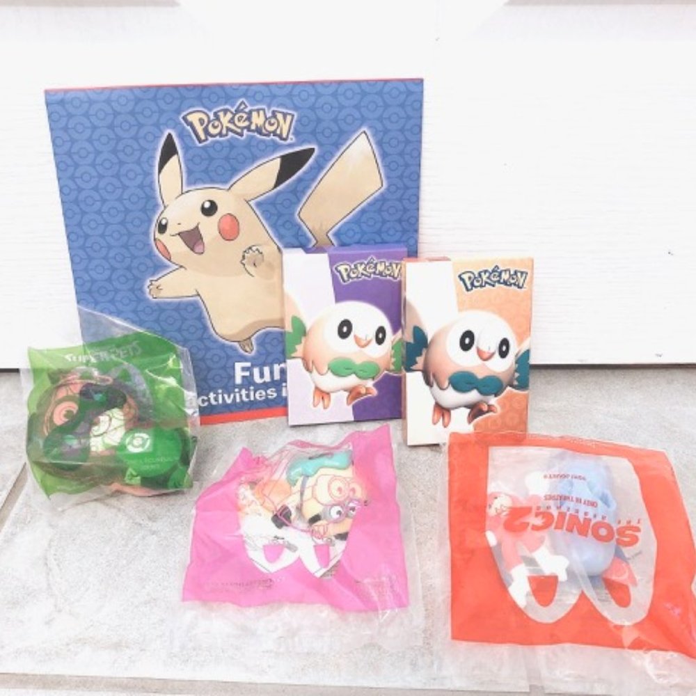 NEW Pokemon McDonald Happy Meal Toys Pokemon Sonic Minion